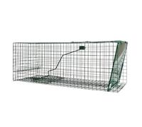 BOXTRAP - Boîte à Fauve pour Ragondin - 1 Porte Invisible - Râtelier Porte-Appât - Grillage Plastifié Anti-Rouille - 82 x 31 x 31 cm