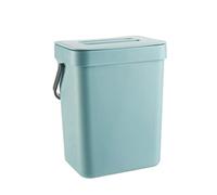 Boxwizard Seau à compost bio pour cuisine - Petit bac 3 l déchets de Avec couvercle Composteur salle bain/chambre coucher Intérieur, Bleu gris., 3L: 16.1*13*20.5cm