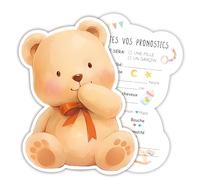 BOYATONG Gender Reveal Decoration, 20 Baby Shower Carte Gender Reveal Annonce Ourson Mignon Pronostic pour Party Révélation Fête Prénatale, Cadeau Femme Enceinte, Future Maman