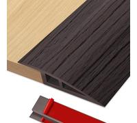 BOYIFEIJIE Barre de Seuil Rattrapage de Niveau, 1M x 7cm Barre de Seuil Multiniveau Adhesive PVC, Seuil de Porte Rattrapage Niveau pour Hauteur du Seuil 15mm ~ 20mm (Noyer)