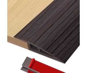 BOYIFEIJIE Barre de Seuil Rattrapage de Niveau, 1M x 7cm Barre de Seuil Multiniveau Adhesive PVC, Seuil de Porte Rattrapage Niveau pour Hauteur du Seuil 10mm ~ 15mm (Noyer)