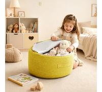 BOYIFEIJIE Pouf de rangement pour animaux en peluche - Housse vide avec fermeture éclair - Organiseur de jouets doux pour peluches et couvertures - Coussin d'assise confortable pour chambre d'enfant