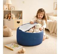 BOYIFEIJIE Pouf de rangement pour animaux en peluche - Housse vide avec fermeture éclair - Organiseur de jouets doux pour peluches et couvertures - Coussin d'assise confortable pour chambre d'enfant