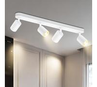 BOYIR Spot Plafond GU10 Plafonnier 2 Spots Blanc Orientable | Moderne Luminaire Intérieur Plafonnier Éclairage de Plafond pour Cuisine, Chambre, Salon, Couloir, Sans Ampoules