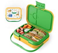 BOZ Bento Boîte À Lunch Pour Les Enfants - Boîte À Lunch Avec Compartiments - Bento Pour Les 3 À 7 Ans - Safari