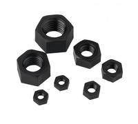 BOZONLI Écrous Hexagonaux en Nylon Noir, Écrous Plastique M10 (20 pcs) | Ecrou Hexagonal en nylon durables en 5 couleurs. Isolants, anticorrosion, idéaux pour électronique, bricolage et extérieur.