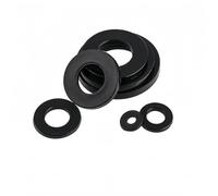 BOZONLI Rondelles Plates en Nylon Noir M5x10x1.0mm (200 pcs) | Rondelles plates en nylon durables, Isolantes, résistantes à la corrosion, idéales pour vis et électricité.