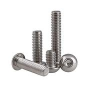 BOZONLI Vis à Six Pans Creux Bouton à Tête Hexagonale Socket Boulons Vis en Acier Inoxydable, M2.5 * 7mm,100 pcs