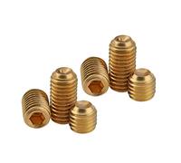 BOZONLI Vis Sans Tête Hexagonale Fixations Allen Vis Pointeau à Six Pans Creux en Laiton, M5×10mm,10 pcs