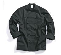 BP 1503-400-32-58 Veste de chef avec manches 1/1 avec poignets 215,00 g/m² - Mélange de tissu noir - 45/46