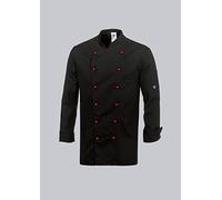 BP 1503-400-32-64 Veste de chef avec manches 1/1 avec poignets 215,00 g/m² - Mélange de tissu noir 50/51