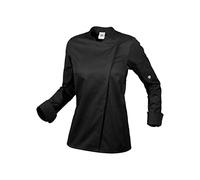 BP 1596-684-0032-XS Veste de cuisinier à manches longues stretch et système de levage des bras 200 g/m² Mélange de tissu stretch Noir XS