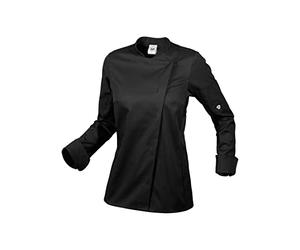 BP 1596-684-0032-XS Veste de cuisinier à manches longues stretch et système de levage des bras 200 g/m² Mélange de tissu stretch Noir XS