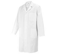 BP 1619-130-21-54n Manteau à manches longues pour homme Col retroussable 205 g/m² pur coton Blanc 54n
