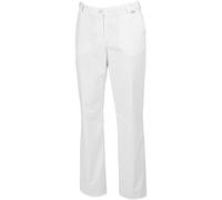 BP 1644-686-21-46L Pantalon pour femme avec côtés élastiques, mélange de tissu avec stretch, blanc, 230 g/m², 46 l