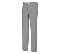 BP 1645-801-33-3XL Pantalon unisexe avec taille élastique 215,00 g/m² Mélange de tissu Noir/blanc Motif carreaux 3XL