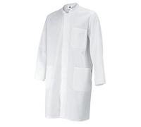 BP 1654-130-21-2XLn Manteau unisexe à manches longues et col montant pur coton 205 g/m² Blanc 2XL