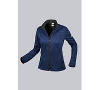 BP 1695-571-110-XL Veste softshell pour femme, col montant, fermeture éclair avant, 255 g/m², 100% polyester, bleu nuit, XL