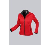 BP 1695-571-81-XS Veste softshell pour femme, col montant, fermeture éclair avant, 255 g/m², 100% polyester, rouge, XS