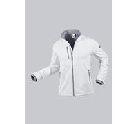 BP 1696-571-21-XL Veste softshell pour homme, col montant et fermeture éclair avant, 255 g/m², 100% polyester, blanc, XL