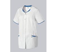 BP 1702-485-2106 Casack pour femme, coupe moderne, 50% coton/50% polyester, blanc/bleu azur, taille 2XL