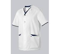 BP 1703-485-2110 Casack pour elle et lui, Coupe normale, 50% Coton/50% Polyester, Blanc/Bleu nuit, Taille 2XLn