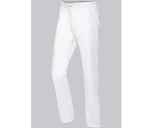 BP 1735-130-0021-50s Chinos pour Homme avec Poches en Pur Coton Blanc 205,00 g/m² 50s