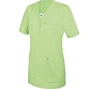 BP 1740-435-78-3XL Tunique pour femme, manches 1/2, col en V avec fine bande à bouton-pression, mélange de tissu 180 g/m², vert clair, 3XL