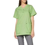 BP 1740-435-78-S Tunique pour femme, manches 1/2, col en V avec fine bande à bouton-pression, mélange de tissu 180 g/m², vert clair, S