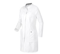 BP 1746-684-21-46n Blouse médicale pour femme à manches longues avec empiècements extensibles, mélange de tissu avec stretch, 200 g/m², blanc 46n