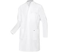 BP 1747-684-21 Blouse médicale pour homme à manches longues avec empiècements extensibles 200,00 g/m² Mélange de tissu avec stretch, blanc, 36/37n