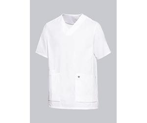 BP 1763-684-0021-XLn Casaque unisexe en tissu super léger 150 g/m² mélangé avec stretch Blanc Taille XL