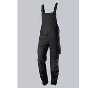 BP 1804-720-32-44n Salopette stretch avec fixations à clips, coton renforcé 305 g/m², noir, 44n