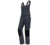 BP 1804-720-56-44s Salopette stretch à bretelles avec fixations à clips, 305 g/m² coton renforcé, anthracite, 44s