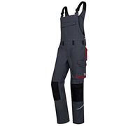 BP 1804-720-5681-46l Salopette stretch avec fixations à clips, coton renforcé 305 g/m², anthracite/rouge, 46 l