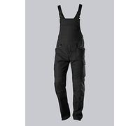 BP 1821-565-0032-48/50l Salopette avec bretelles élastiques et fixations à clips, mélange de tissu 285 g/m², noir, 48/50 l