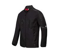 BP 1822-565-0032-31/33n Veste de travail en mélange de tissu pour homme, doublure col montant et fermeture éclair avant, 65% polyester/35% coton, noir, taille 31/33N