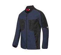 BP 1822-565-1432-38/40n Veste de travail en tissu mélangé pour homme, doublure col montant et fermeture éclair avant, 65% polyester/35% coton, bleu nuit/noir, taille 38/40N