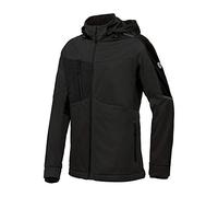 BP 1830-992-0032-4XLn Veste softshell à col montant pour homme, fermeture éclair à l'avant, 100% polyester, noir, taille 4XLn