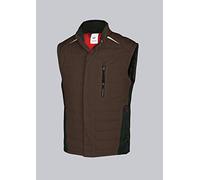 BP 1986-570-48 Gilet thermique Coupe ajustée Col montant Doublure thermique 65% polyester, 35% coton Coupe standard Taille M Couleur : marron