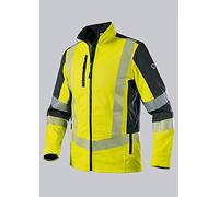 BP 2042-844-6656 Veste de travail pour homme, 79,5% polyester/16,5% coton/4% élastoléfine, jaune d'avertissement/anthracite, coupe moderne, taille 48/50n