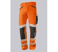 BP 2044-883-6556 Pantalon Super Stretch pour Homme, 91% Polyester/9% élasthanne, Orange Chaud/Anthracite, Coupe Moderne, Taille 64N