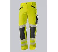 BP 2044-883-6656 Pantalon Super Stretch pour Homme, 91% Polyester, 9% élasthanne, Jaune d'avertissement/Anthracite, Coupe Moderne, Taille 50s