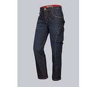 BP Jean de Travail 1990-038-01 - Coupe Ergonomique - Tissu Stretch - 78% Coton, 22% élastomère - Coupe ajustée - Taille : 30/30 - Couleur : Bleu foncé délavé