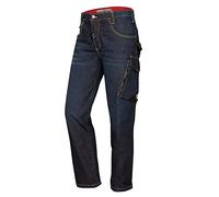 BP Jean de Travail 1990-038-01 - Coupe Ergonomique - Tissu Stretch - 78% Coton, 22% élastomère - Coupe ajustée - Taille : 40/30 - Couleur : Bleu foncé délavé