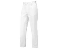 BP Med Trousers 1359-130-21 Pantalon pour homme Pur coton Coupe normale Blanc Taille 54n
