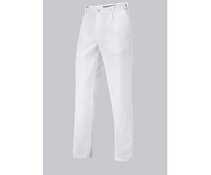 BP Med Trousers 1359-130-21 Pantalon pour Homme Pur Coton Coupe Normale Blanc Taille 64n