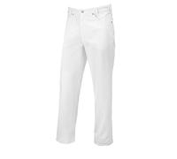 BP Med Trousers 1378-690-21 Jean pour homme avec 5 poches 97% coton, 3% élasthanne Blanc Taille 58