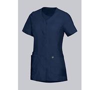 BP Med Tunics 1764-241-0110 Kasack pour femme - Manches 1/2 et col en V - 49% coton, 48% polyester, 3% élasthanne - Coupe ajustée - Taille : 3XL - Couleur : bleu nuit