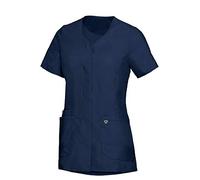 BP Med Tunics 1764-241-0110 Tunique pour femme - Manches 1/2 et col en V - 49% coton, 48% polyester, 3% élastoléfine - Coupe ajustée - Taille : M - Couleur : bleu nuit